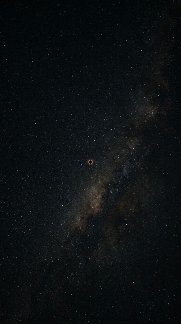 far view while approaching a black hole
