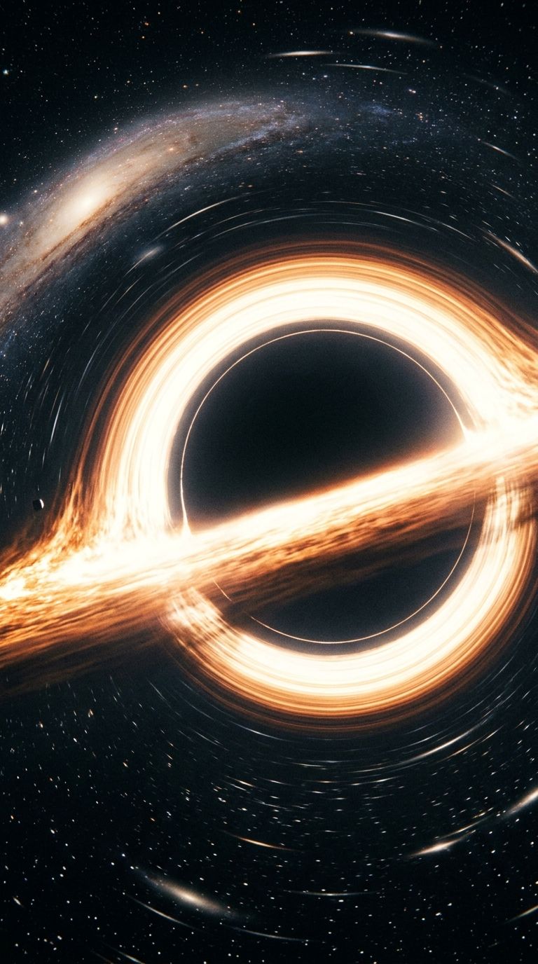 very close view while approaching a black hole